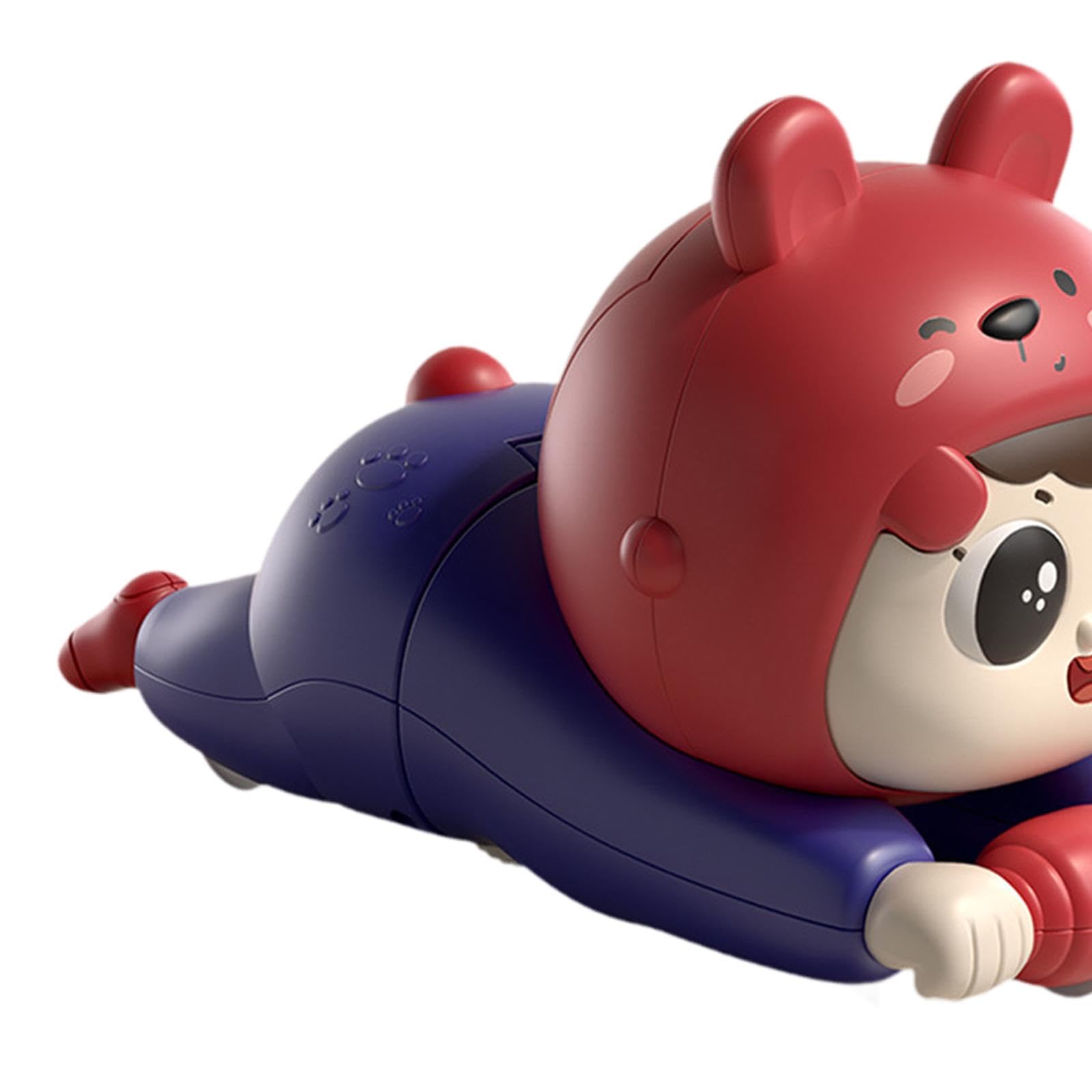 Giocattolo per Gattonare per Bambini Dai 6 Ai 12-18 Mesi, Interattivo, con Movimento, per Giochi di Ruolo per Neonati E Bambini Piccoli, Sensoriale, rosso blu, Inglese
