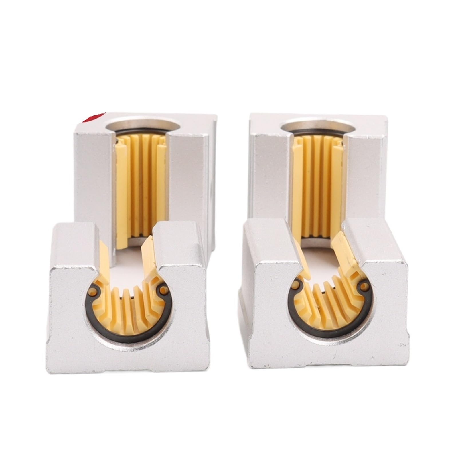 Lot de 4 blocs linéaires SBR16QS avec 2 guides linéaires SBR16 de 16 mm de longueur 300 mm à 1500 mm pour pièces CNC (2 rails et 4 blocs, 500 mm)