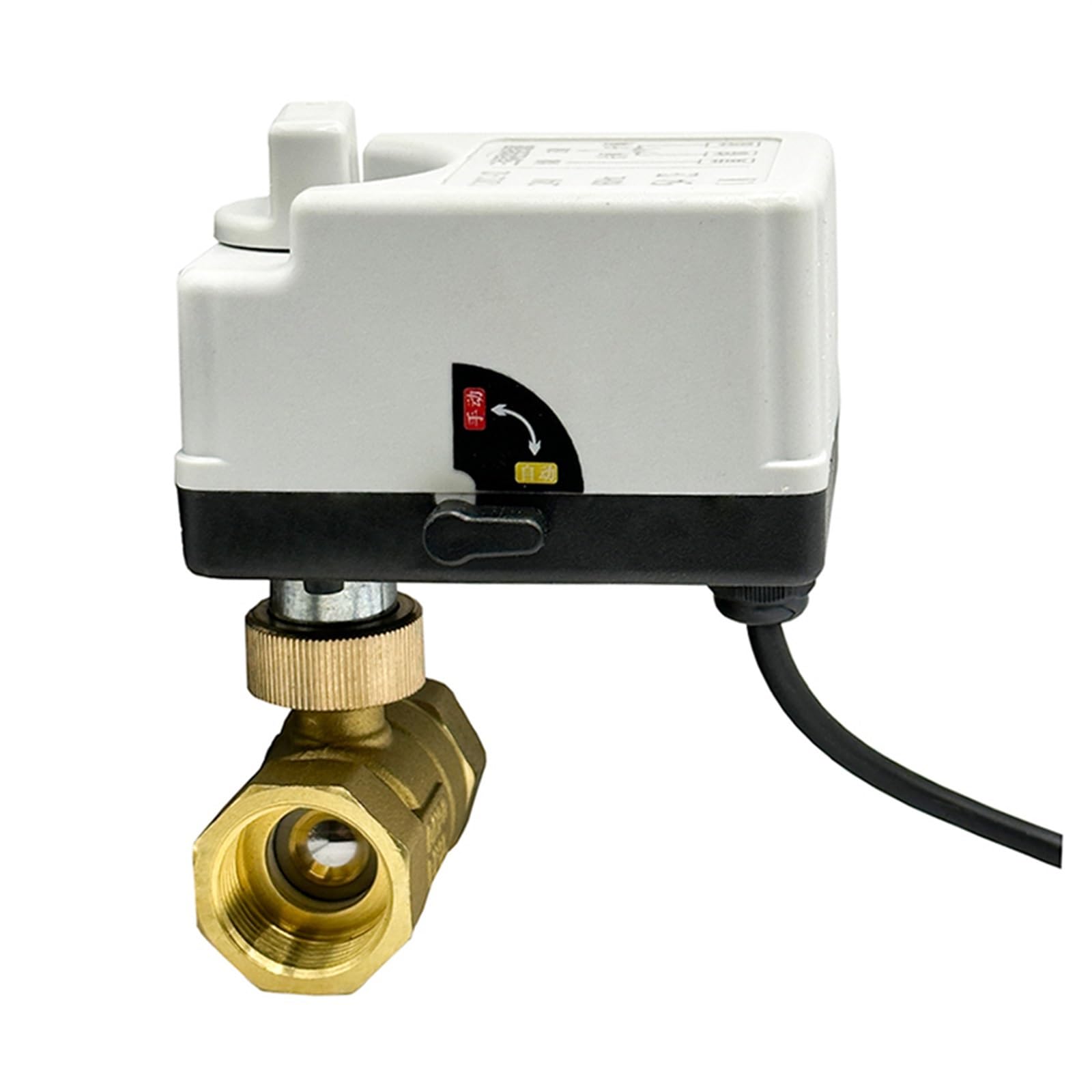 Valvola a Sfera motorizzata da 1/2 Pollice 3/4 1 2 220 V 12 24 a elettrica in Ottone a 3 Fili Controlli con Interruttore Manuale pz(220vac-cr02,DN25)