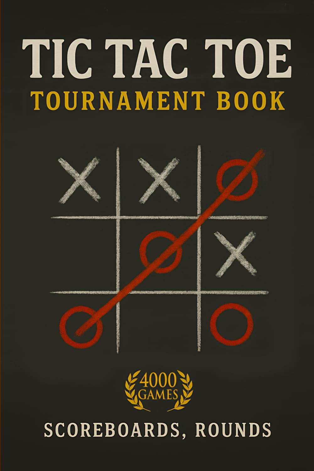 Tic Tac Toe Tournament Book – 4000 Games | Scoreboards & Rounds | 6x9" Travel Size Game Book: Fun strategy game notebook with 200 pages, 20 grids per ... school or party play (Paper Games Collection)