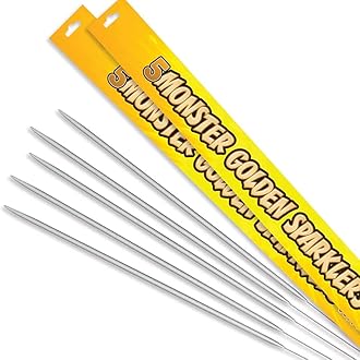 Sponsored Ad – 45cm Giant Golden Indoor Sparklers | Extra Long Burn Time for Indoor Use | Sparklers For Weddings, Birthdays, Bonfire Night, Christmas, New Year | Safe for Children Above 16 Years (20 Sparklers)