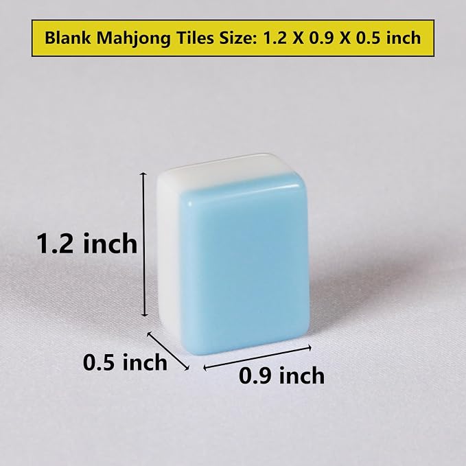 Blue Blank Mahjong Tile set de 166 fichas miniatura 2