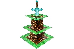 Minecraft Trunk or Treat Car Decorations Kit: Pixel Game Style Cupcake Stand