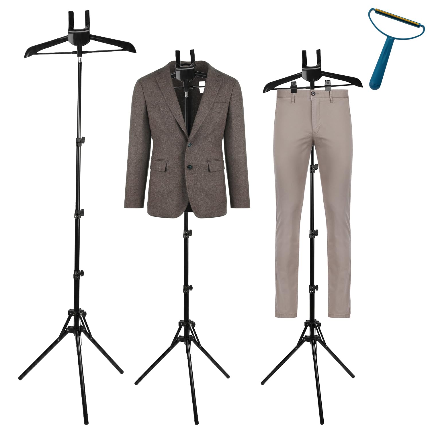 Estante de vapor para ropa y colgador de plancha vertical de mano