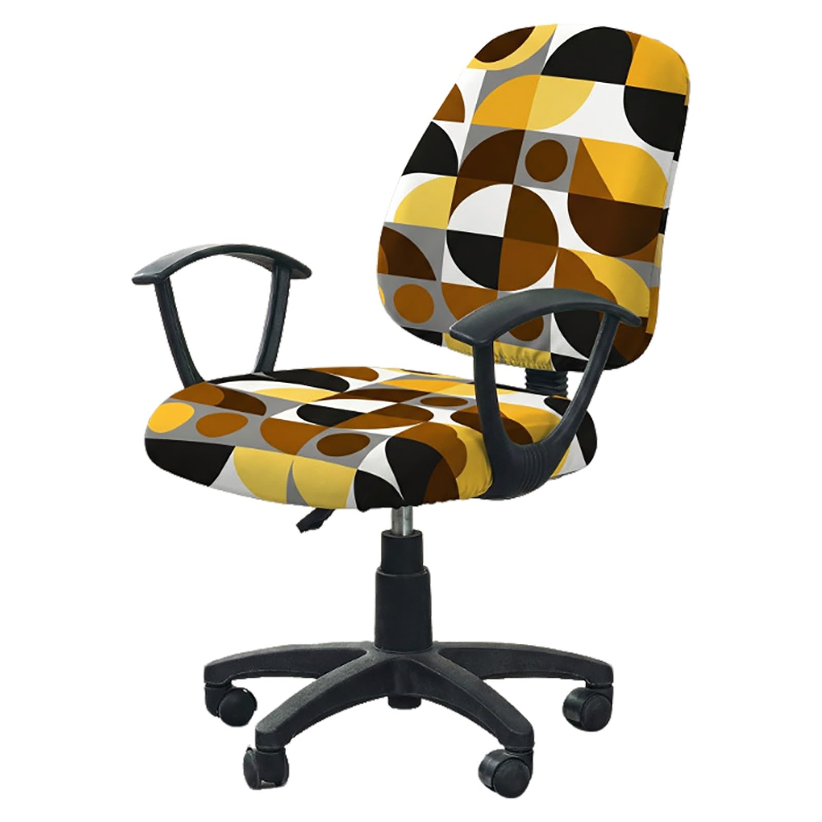 Kitegrese Stretch Office Computer Chair Covers, Soft Spandex Universal Rotating Desk Chair Slipcover, Removable Washable Protector(Style 5)