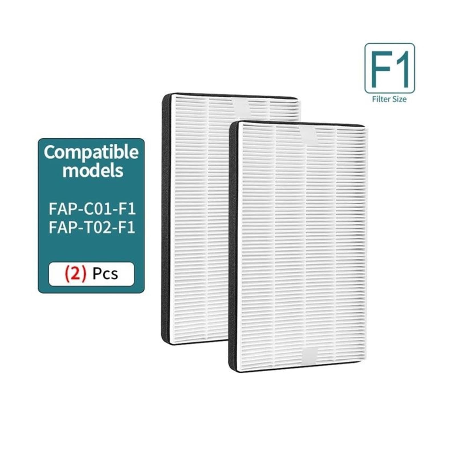 F1 H13-Ersatzfilter, Kompatibel Mit 3M, Kompatibel Mit Filtrete, Raumluftreiniger FAP-C01-F1, FAP-T02-, C01BA-G1, T02WA-G1, Luftfiltrationskomponente