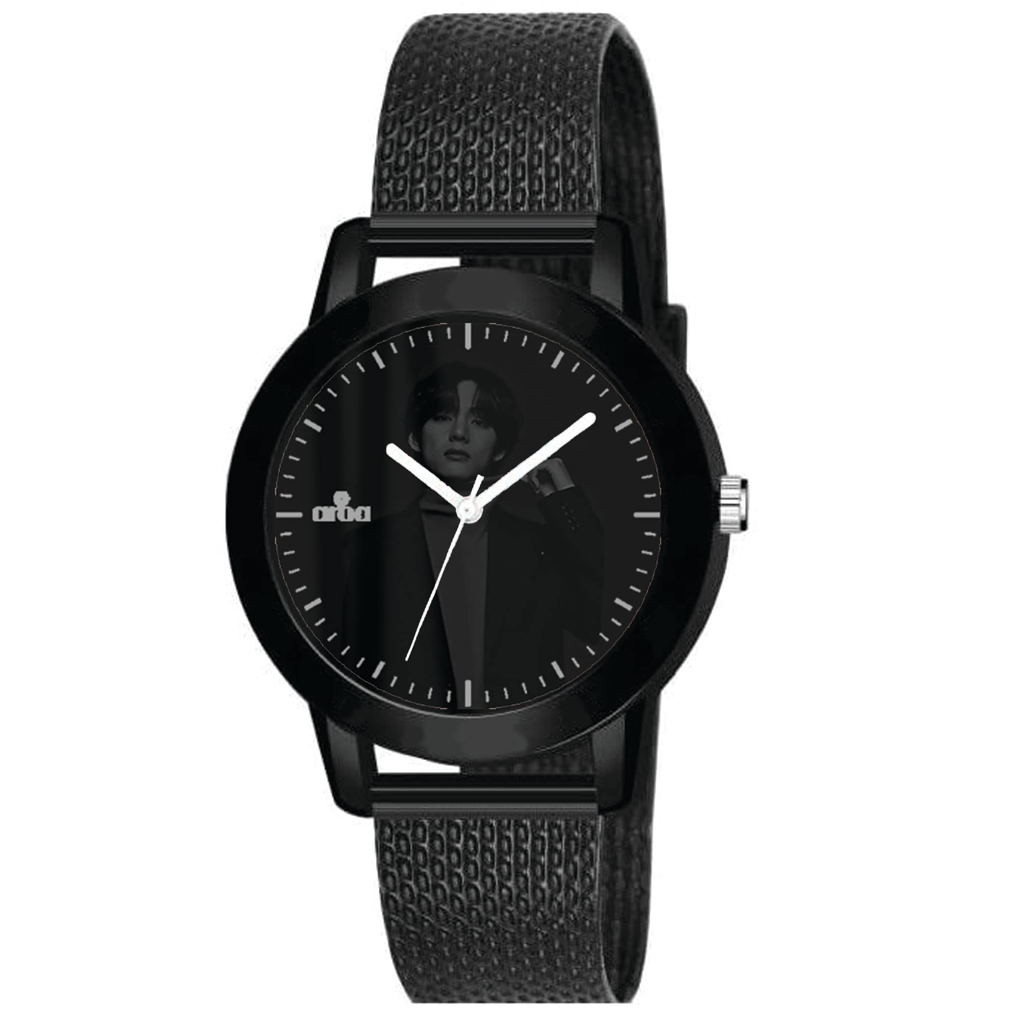 AROA Watch for Womens with BTS Kim Taehyung Dark Model :605 in Black Metal Type Rubber Analog Watch Black Dial for Women Stylish Watch for Girls (B0C6HRDF7K) Amazon Price History, Amazon Price Tracker
