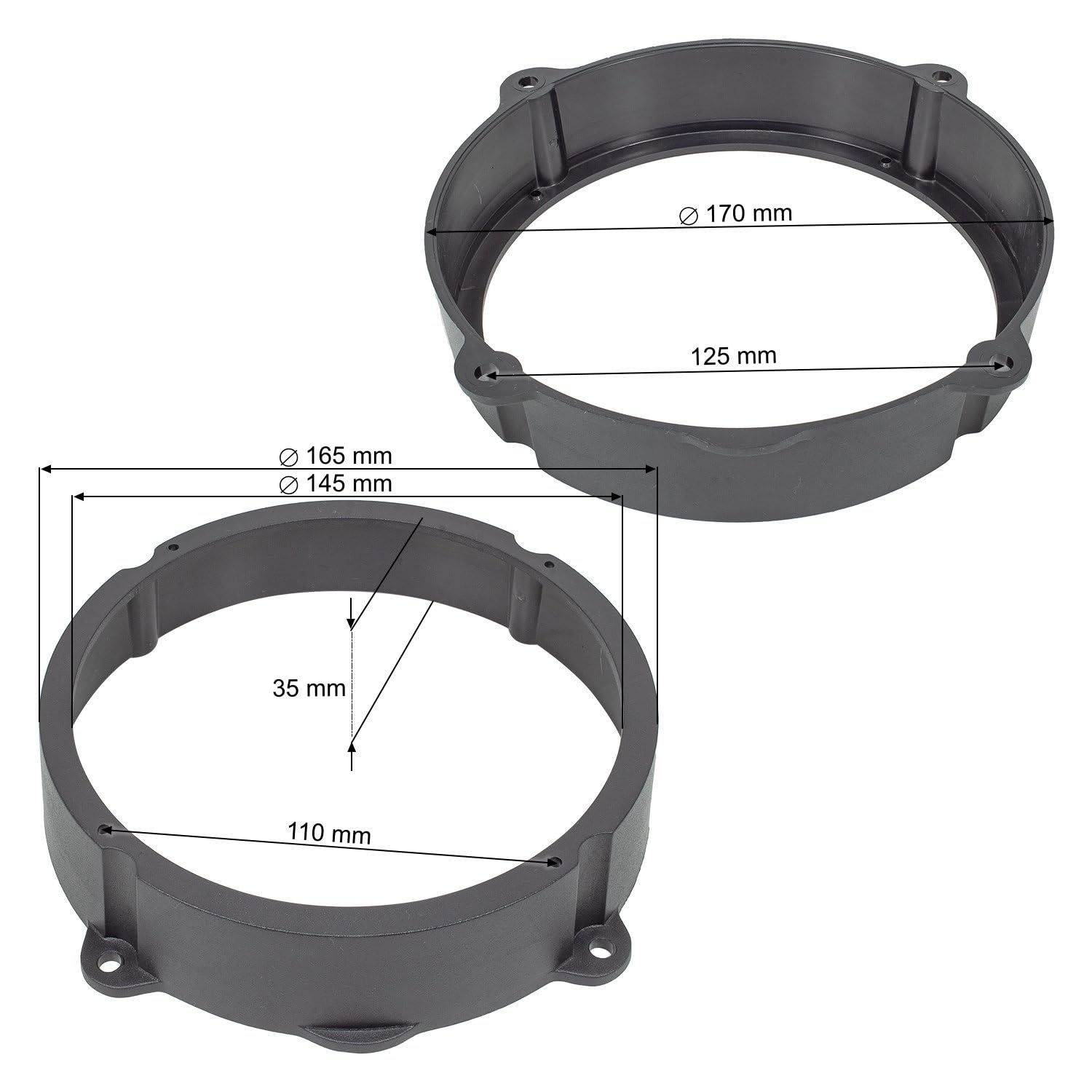 Anelli Per Altoparlanti Tomzz - Compatibili Con Alfa Romeo, Fiat, Lancia - Per Altoparlanti 165 Mm - Foto 8