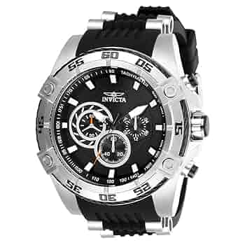 インビクタ メンズ シーモンスター 54mm ステンレススチール クォーツ時計, ブラック