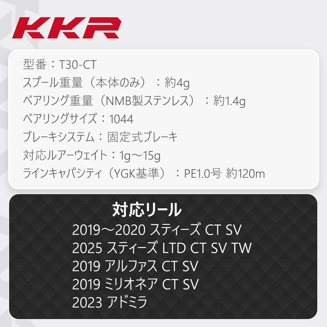 Amazon | KKR T30-CT ベイトリールスプール カスタムスプール 2019