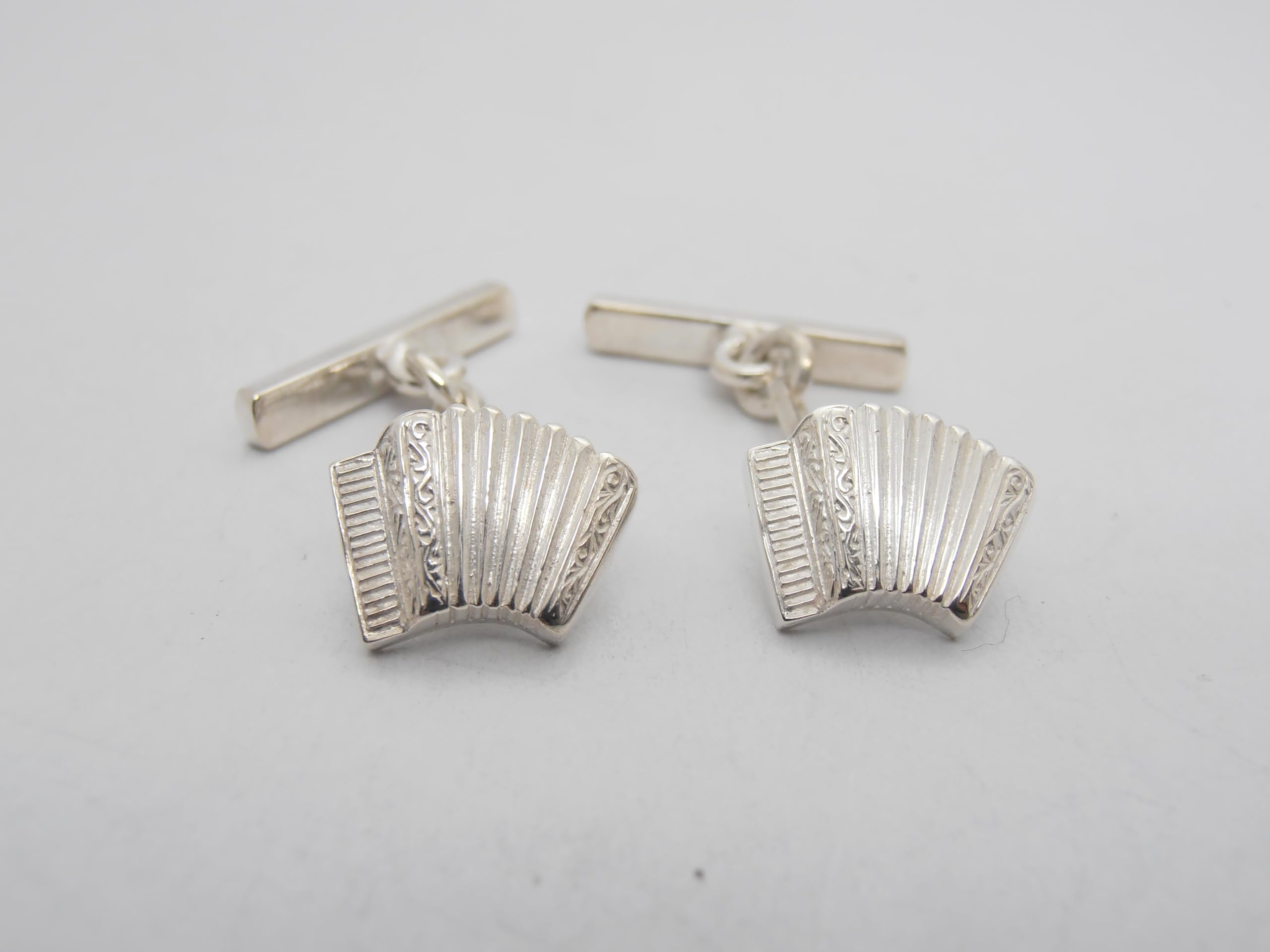 Fisarmonica : Gemelli in Argento 925 - Strumento Musicale - Musicista - Musica