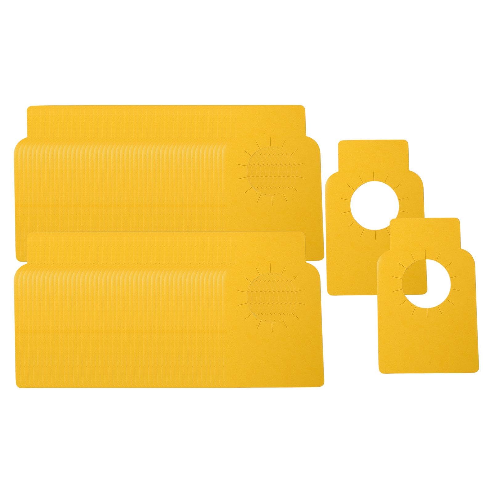 100 Etiquetas de Cuello para Botella de Vino Amarillas 57 x 89 mm