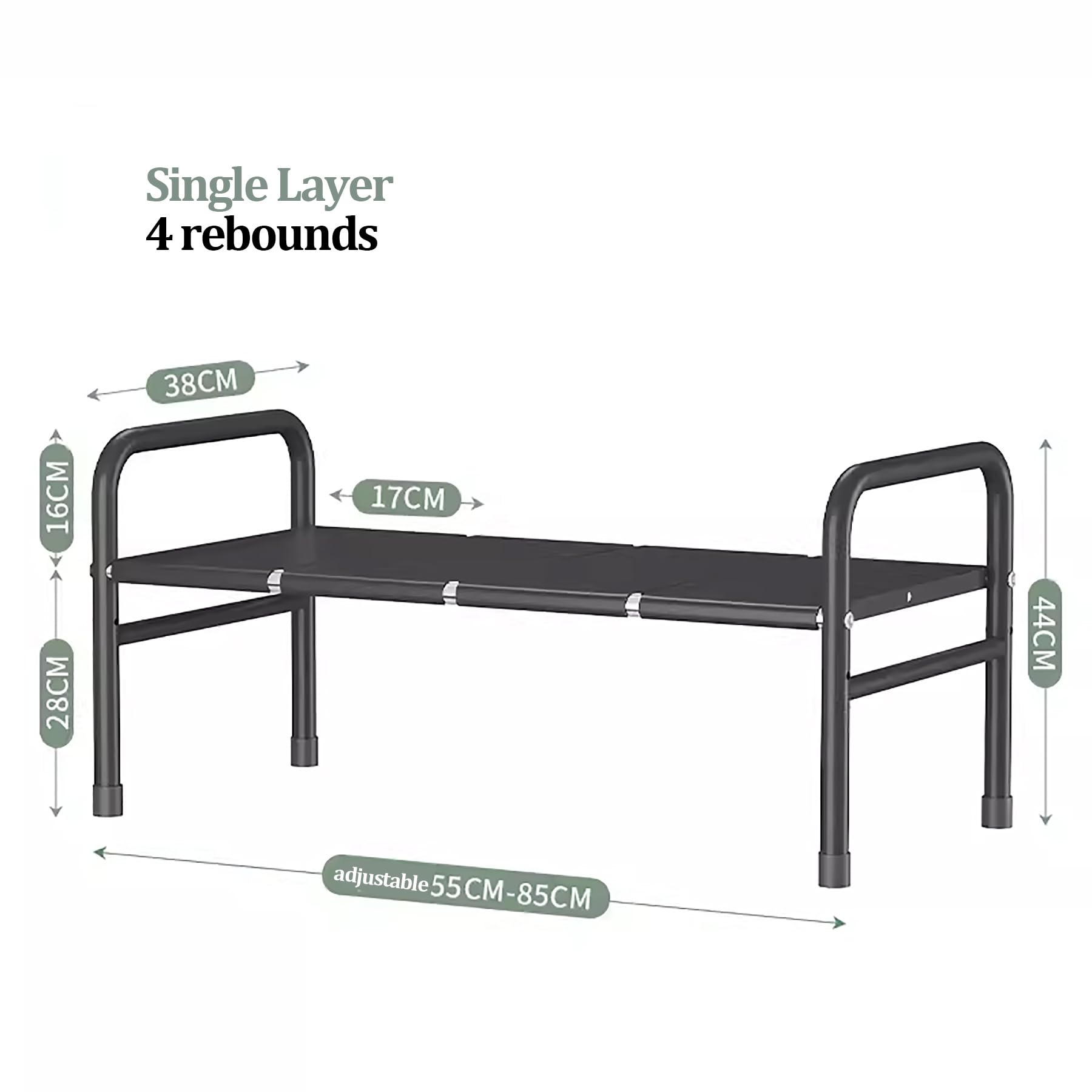Organiseur extensible à 2 niveaux sous évier, solution de rangement réglable en métal pour armoires de cuisine, étagère à 4 niveaux pour l'organisation de la maison, économie d'espace, durable et