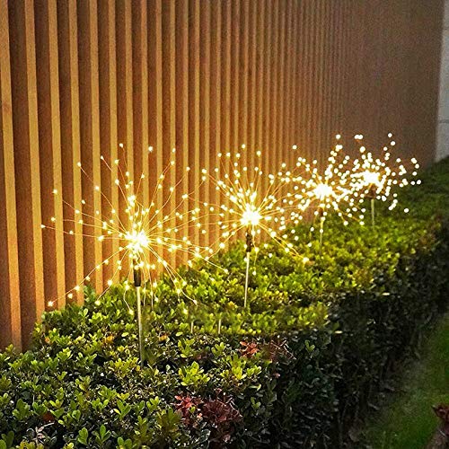helegeSONG Solar LED Light Outdoor Garden Stake Lights Dandelion Artificial Trees Lights for Christmas Party Decor Wedding Birthday Night Lamp Warm White 150-LED