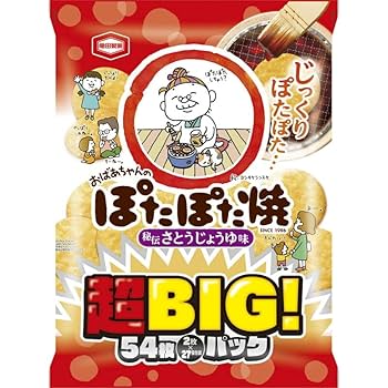 Amazon.co.jp: 亀田製菓 54枚 ぽたぽた焼 超BIGパック 20013