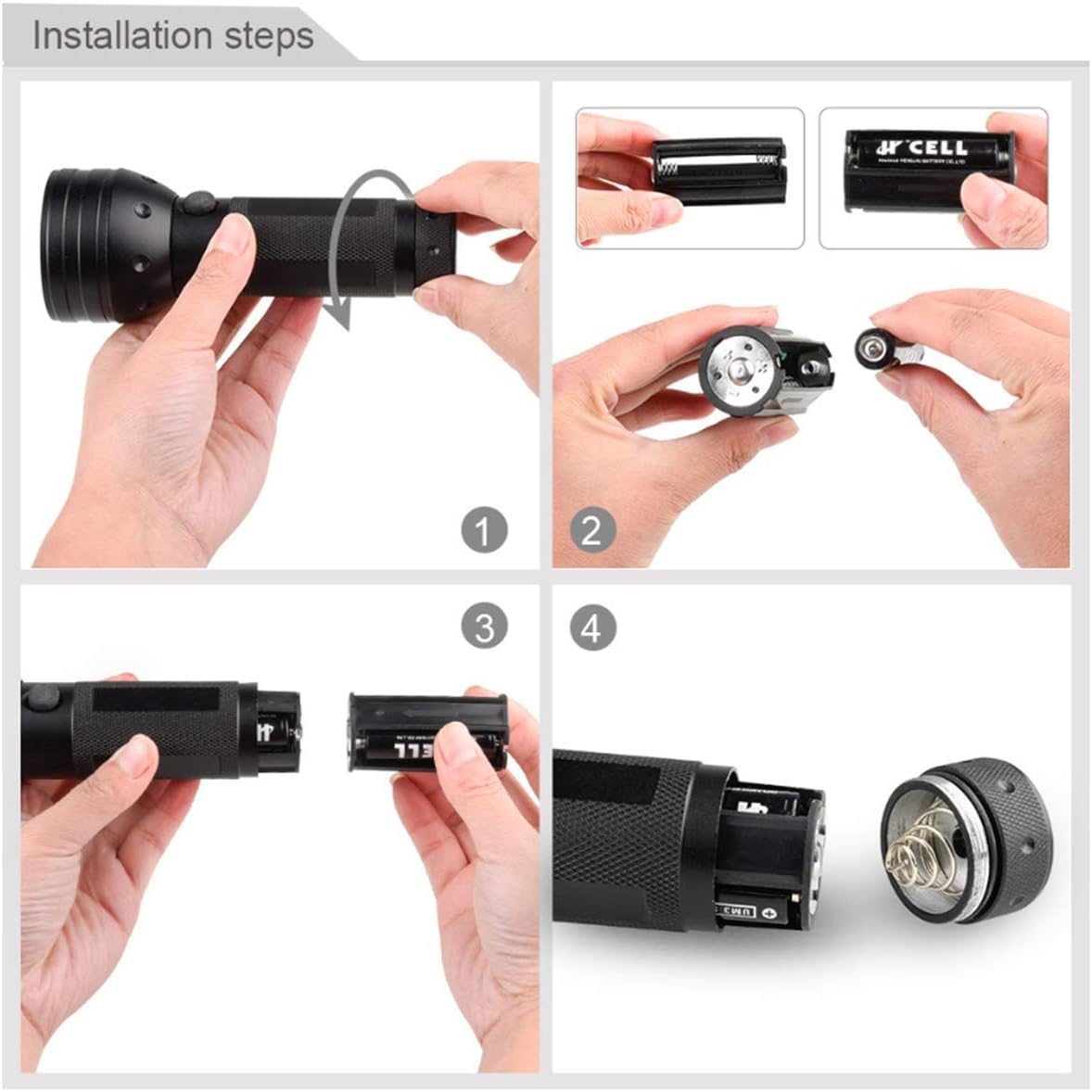 NVTED UV Ultraviolet Flashlight Blacklight, 51 LED 395 nM Handheld Portable Black light Pet Urine and Stain Detector Flashlights