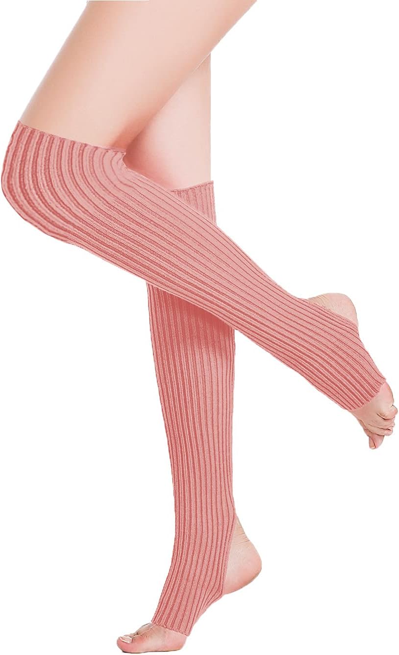 v28 Women’s Neon Knit Leg Warmer for 80s Party Dance Sports Yoga image 2