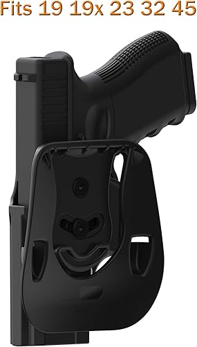 Miniatura 8 de Funda G19, funda de remo OWB para Glock 19 19X 44 45 Gen 1 2 3 4 5, Glock 23 32 Gen 1 2 3 4, funda ajustable para cintura exterior, funda de pistola
