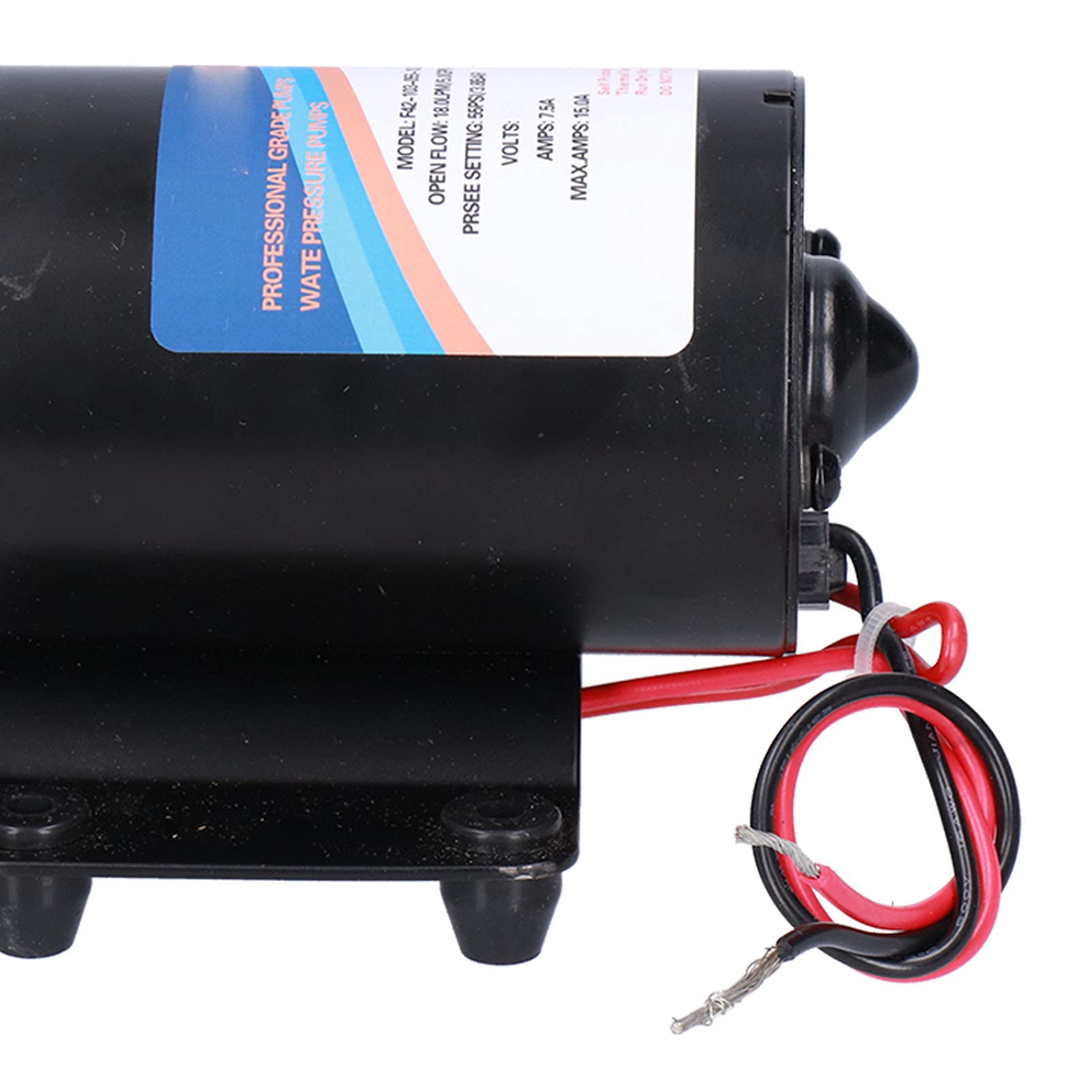 Para riego y lavado de autos - Bomba de agua de alta presión autocebante de 24 V CC - Bomba de diafragma con diseño de cuatro cámaras - Caudal de 8 litros - Elevación de succión (F42-103-055-202（24V）)