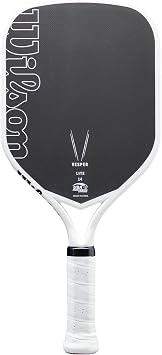 Wilson Vesper Lite Pickleball Paddle - Grip Size 1-4 1/8", Black/White