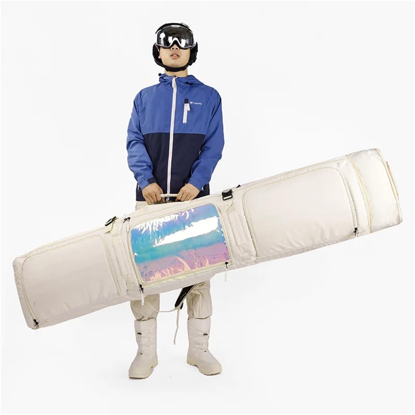 Plecak do jazdy na rolkach, Plecak na buty narciarskie Torba narty Snowboard kółkach transportowa sprzęt(Blight Gray)
