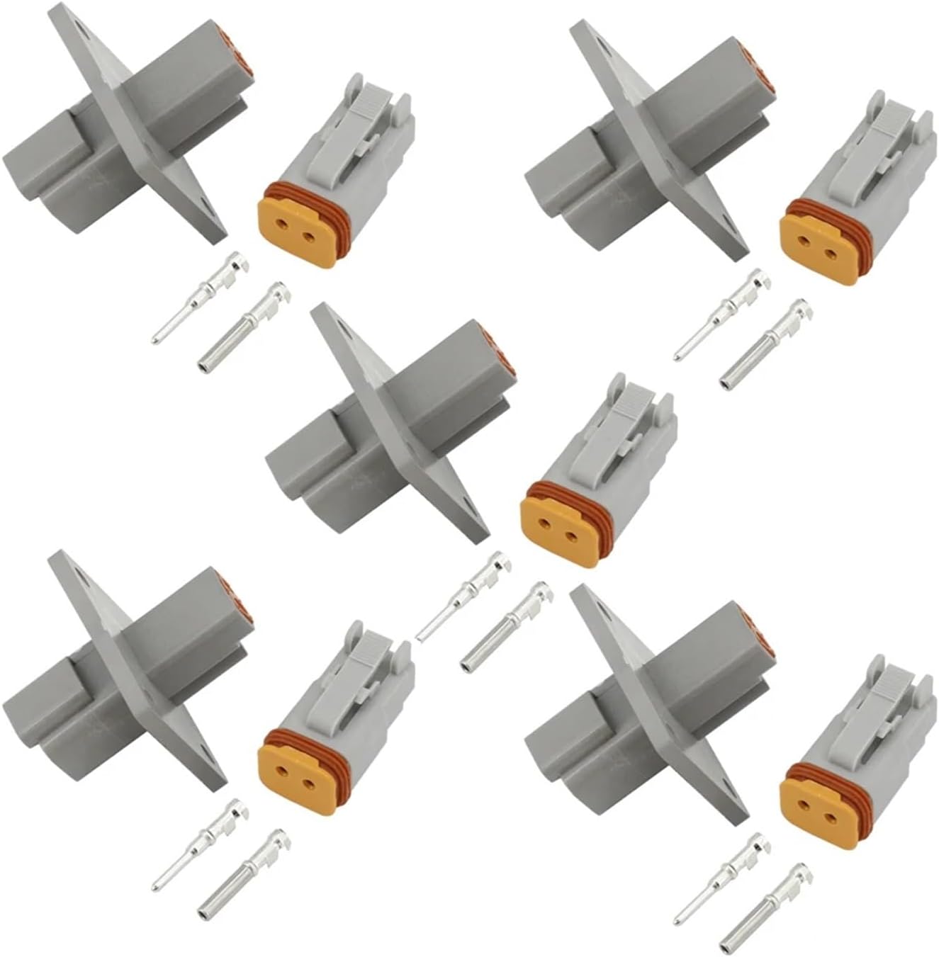 5 Sets DT Waterproof Wire Connector DT04-2P-L012 Male/Female 2 Pin Automotive Sealed Plug With Pins