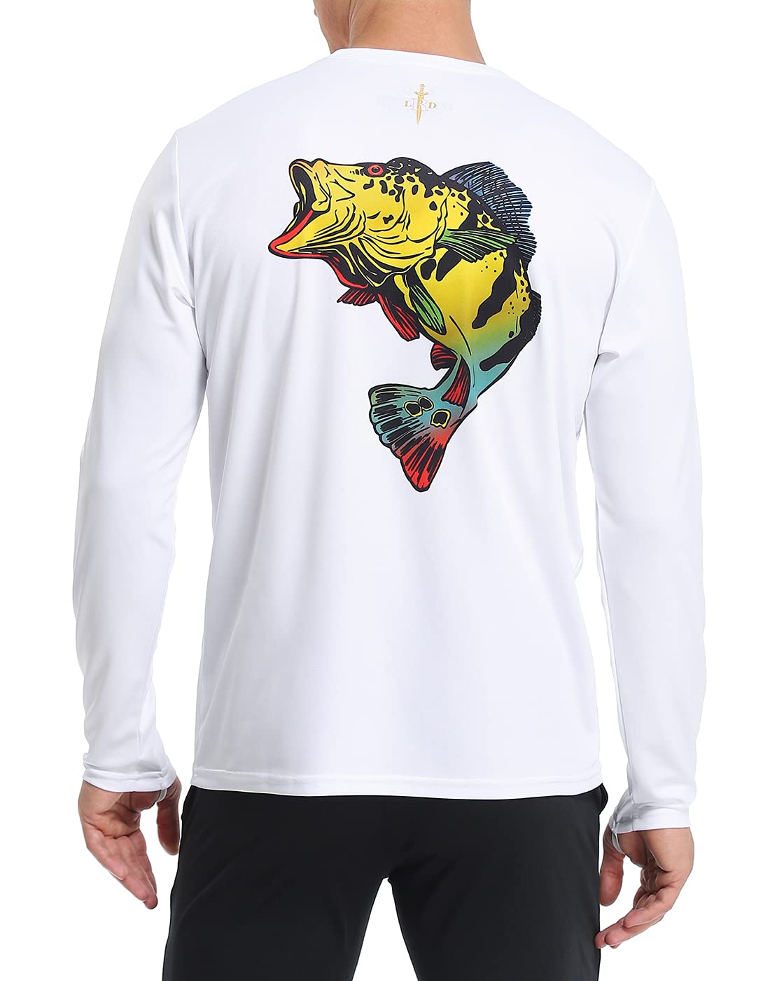 LRD Camisas de pesca para hombre de manga larga UPF 50 con protección solar