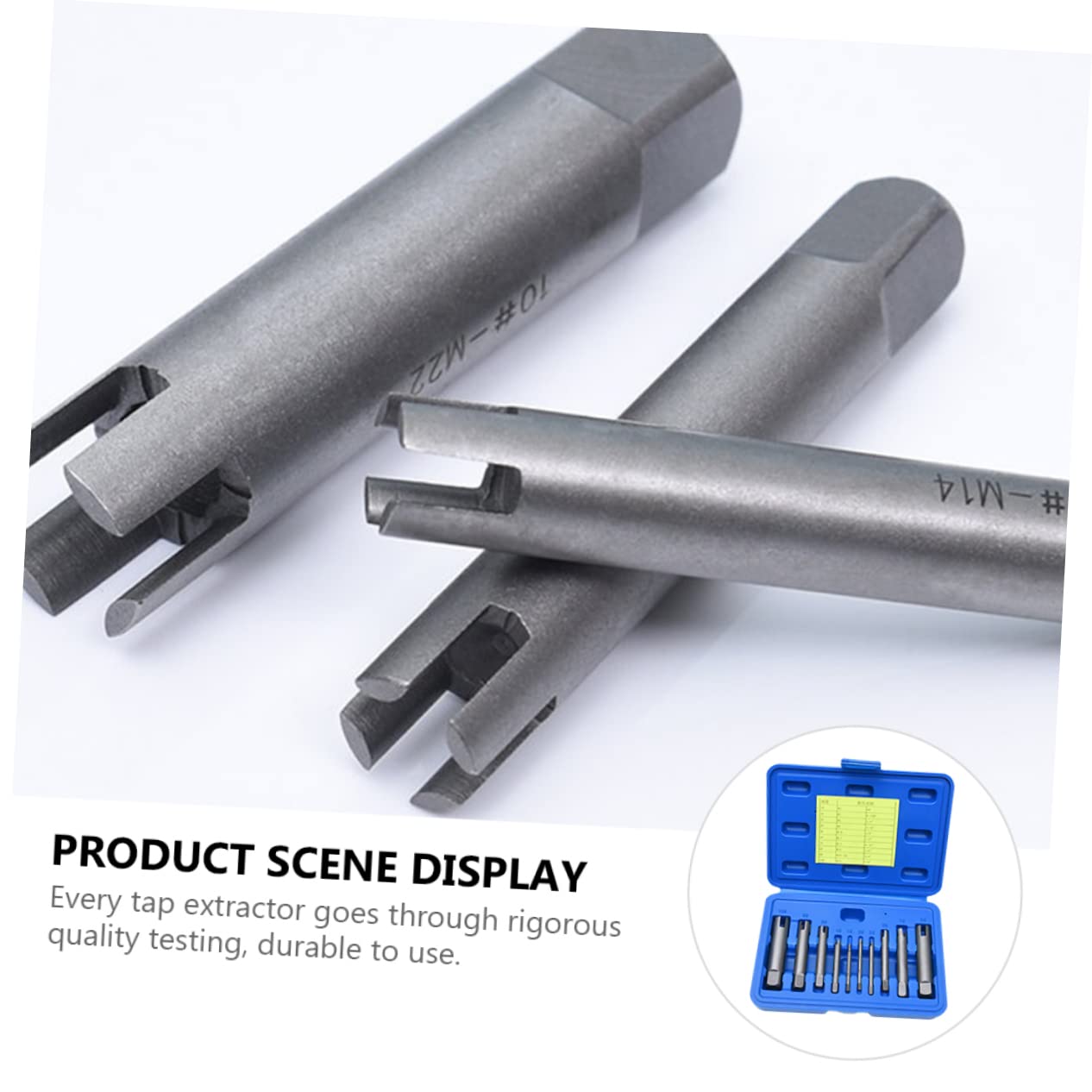 NUOBESTY Set di Estrattori Viti Danneggiate 178 Cacciavite, Lega Argento, 10 Pezzi, Design a 4 Artigli per Viti Rotte e Arrugginite
