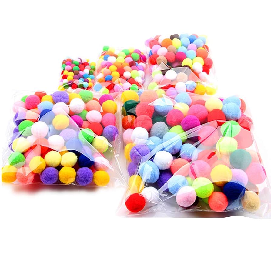 Amazon.co.jp: Zhiheng 500個 アソートカラー ポンポンボール 5
