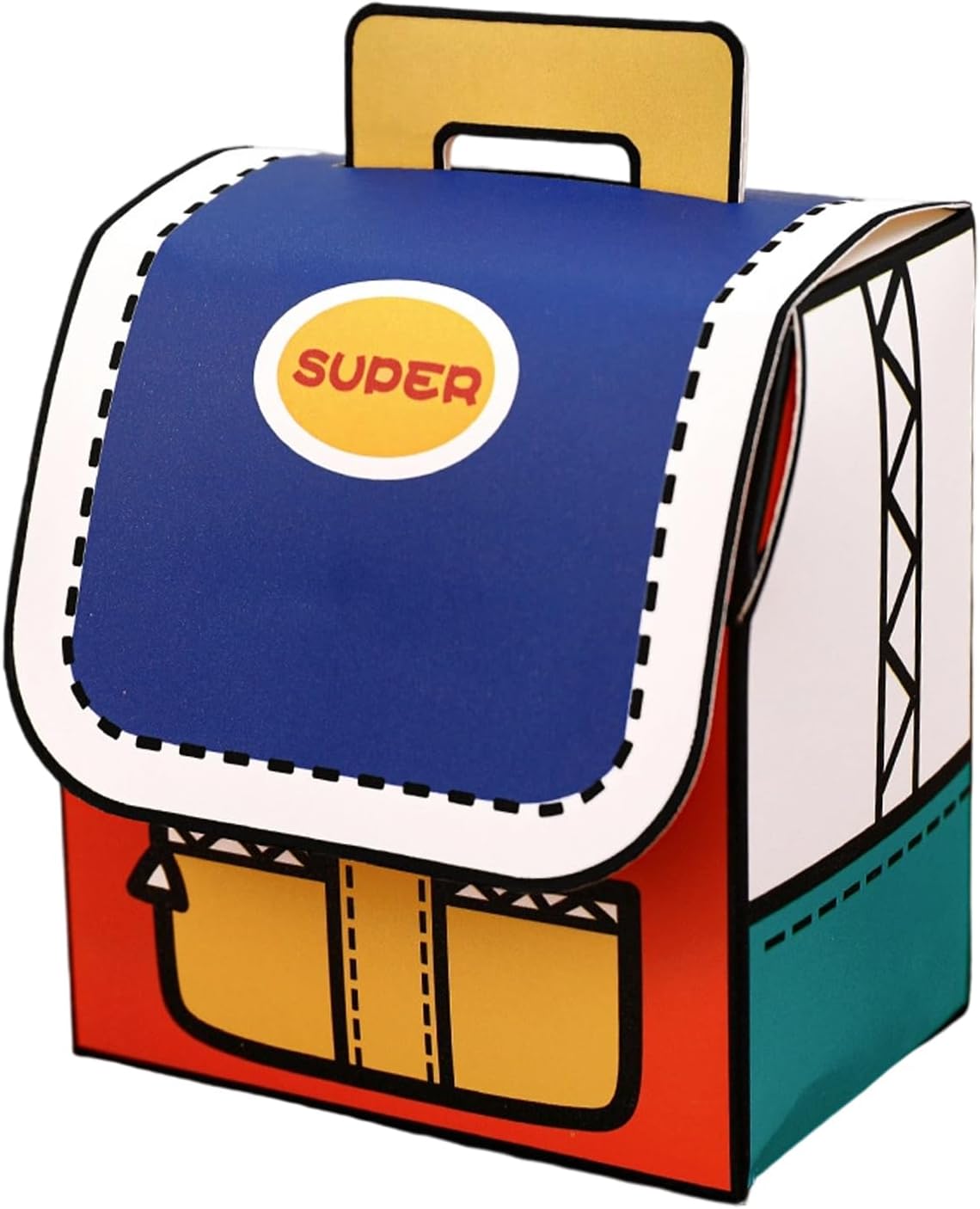 Lightweight Backpack, Compact Storage Box, Paper Bag, Portable Backpack