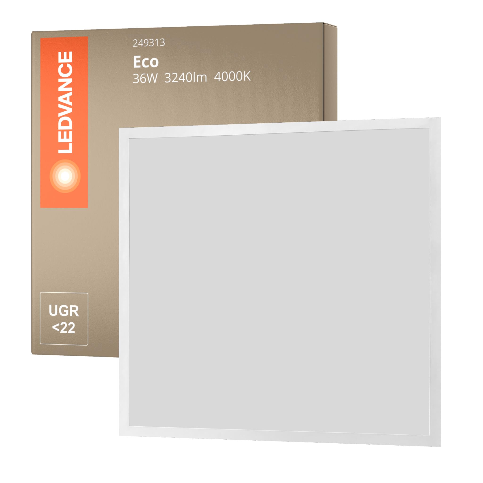 LEDVANCE Panneau LED Eco 36W 3600lm 840 Blanc Froid 60x60cm UGR <22