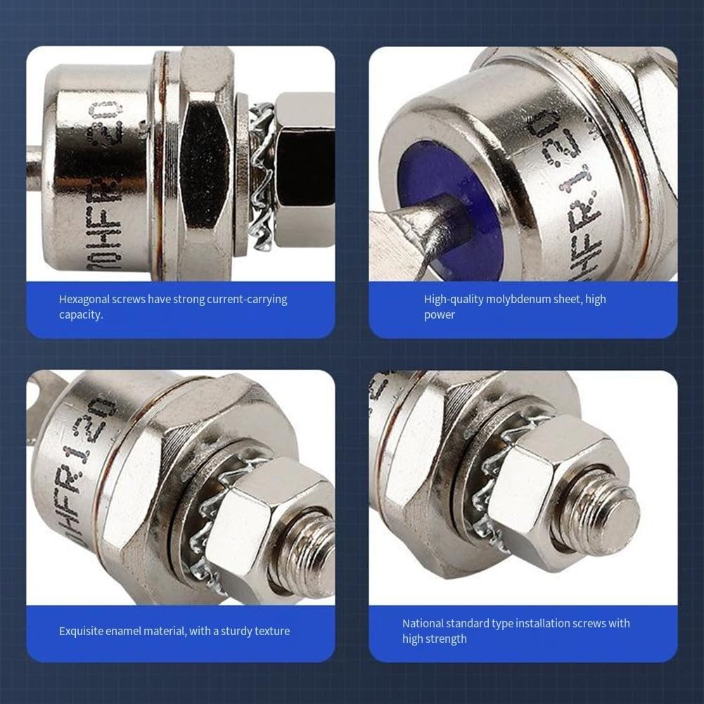 Set di 2 diodi raddrizzatori 40A 1200V, perfetti per uso industriale e commerciale (40HF120)