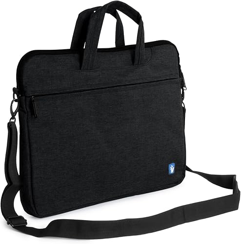 Vultech Borsa per Notebook 15.6” con Vano pc Imbottito, Maniglie e Tasca Esterna, Tracolla rimovibile e regolabile