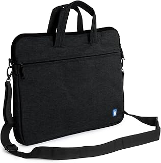 Vultech Borsa per Notebook 15.6” con Vano pc Imbottito, Maniglie e Tasca Esterna, Tracolla rimovibile e regolabile