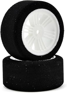 Contact 12mm Hex 30mm 1/10 Nitro Sedan Foam Rear Tires (2) (White) (42 Shore)