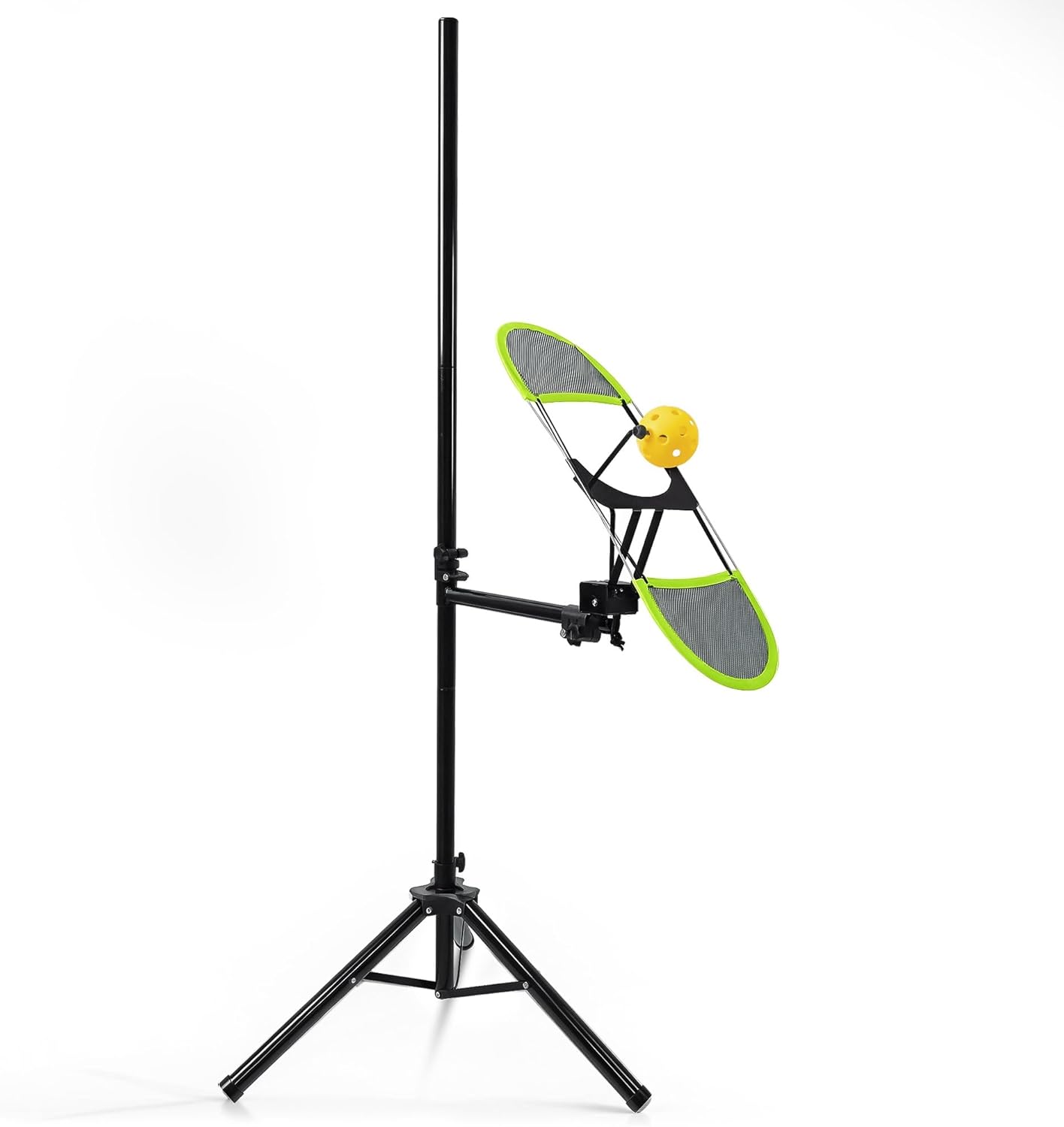 Pickleball Topspin Trainer,Tennis&Pickleball Practice Tool with 360° Angles and Height Adjustment, Portable Pickle Ball Training Equipment No-Pick-Up Design for Indoor/Outdoor Training