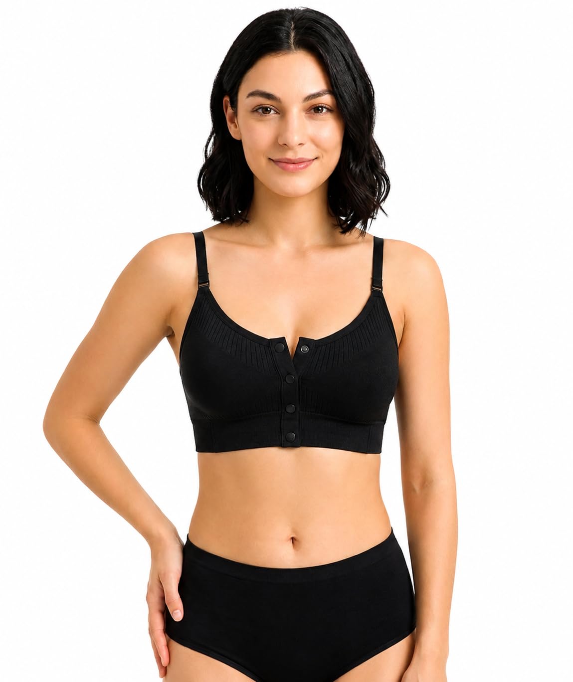 women's nursing bra and sports bra (IN, Alpha, XL, B, 34, Regular, black)-image-38