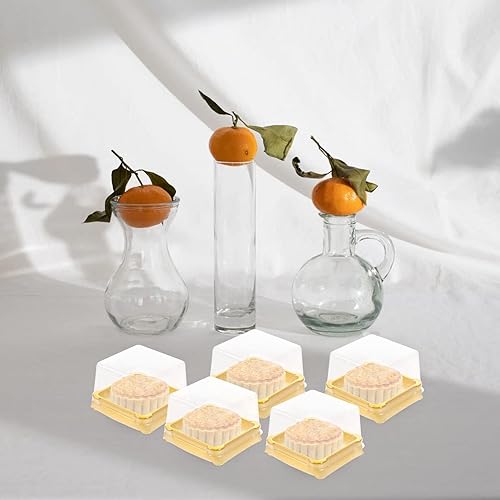 Miniatura 5 de Alipis 50 cajas de pastel de luna, cajas crujientes de yema impermeables y fáciles de transportar