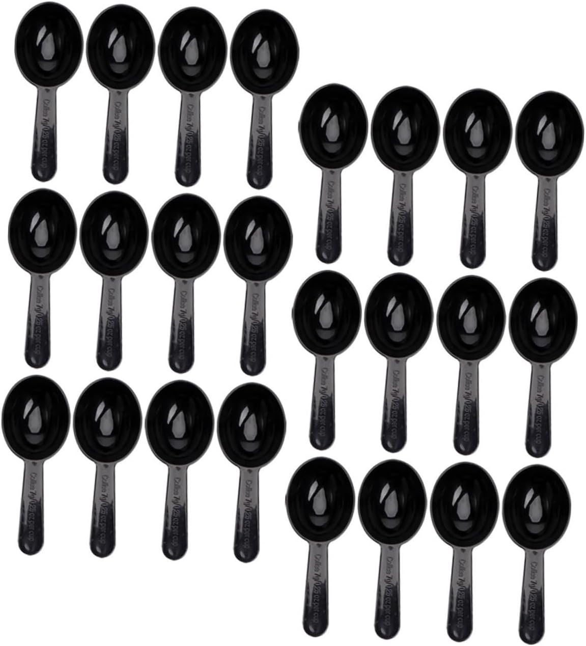 50pcs Black Plastic Coffee Bean Scoop 15ml Measuring Spoon Set Multi-function Kitchen Coffee Powder Scoop for Household Brewing and Espresso Preparation