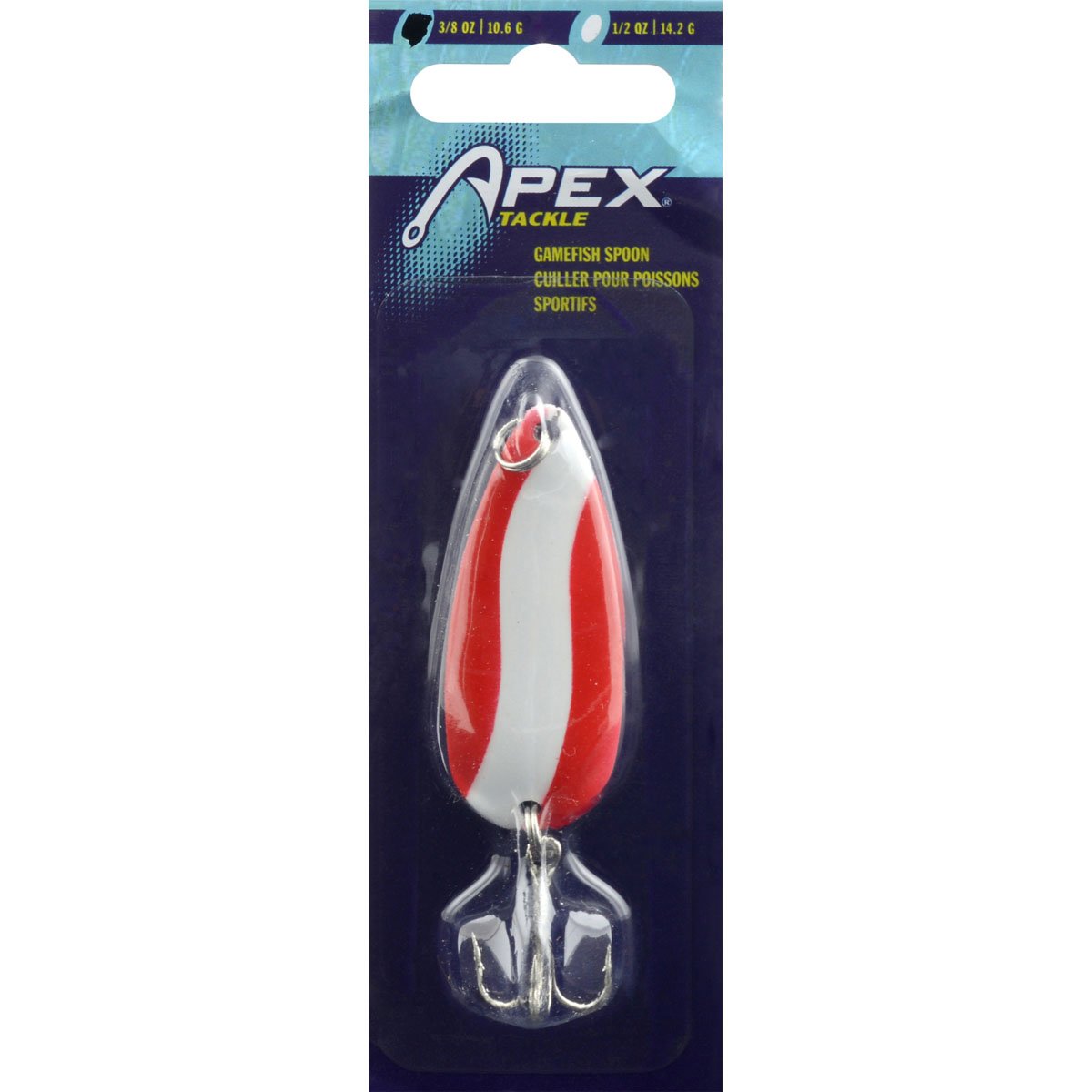 APEX Legends Tackle SP38-1 Game Fish Spoon 3/8Oz Red/Wht