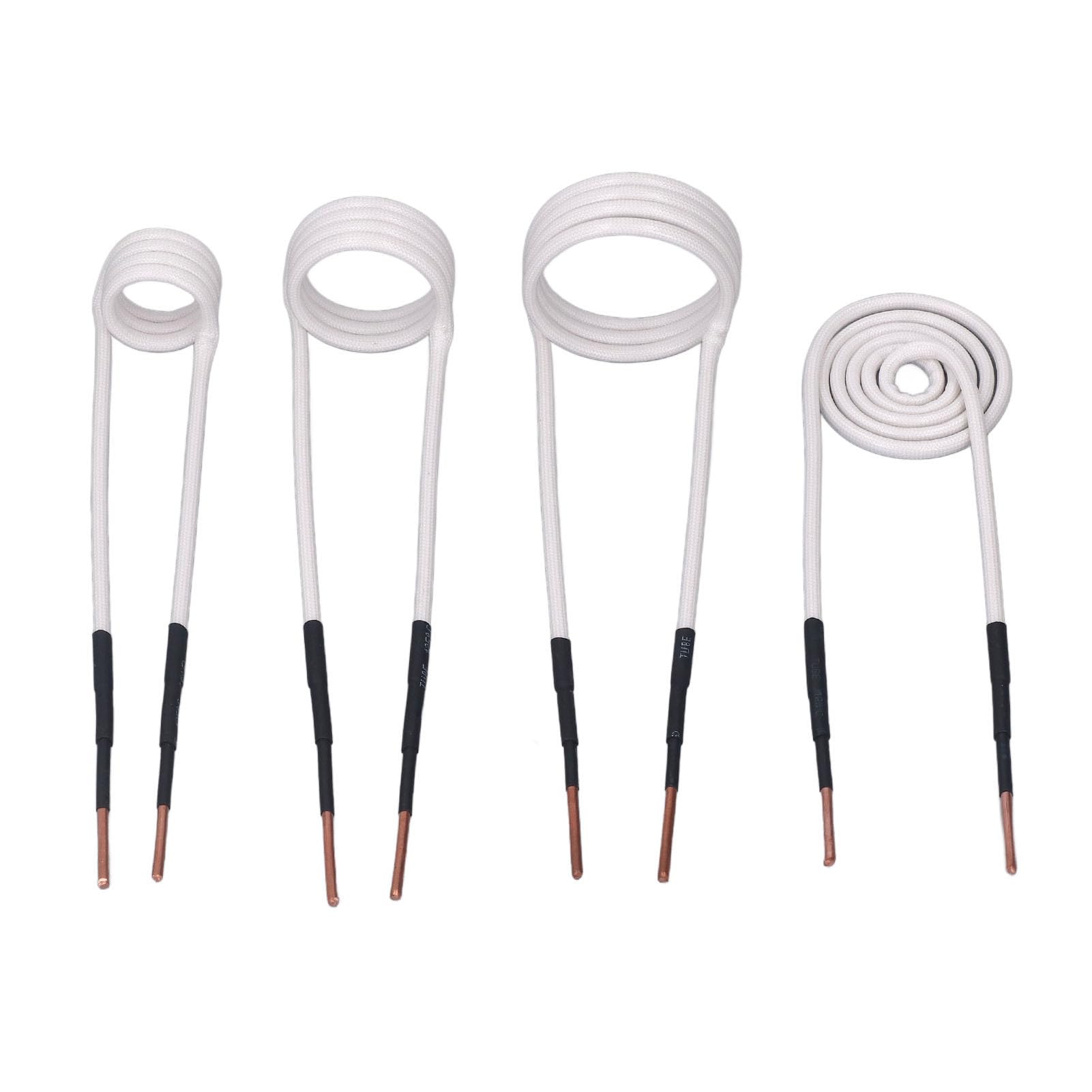 4Pcs Induction Heater Coil Kit HVAC Heater Accessories 2.5mm Brass 20 30 40mm Flat Round Cake Shape