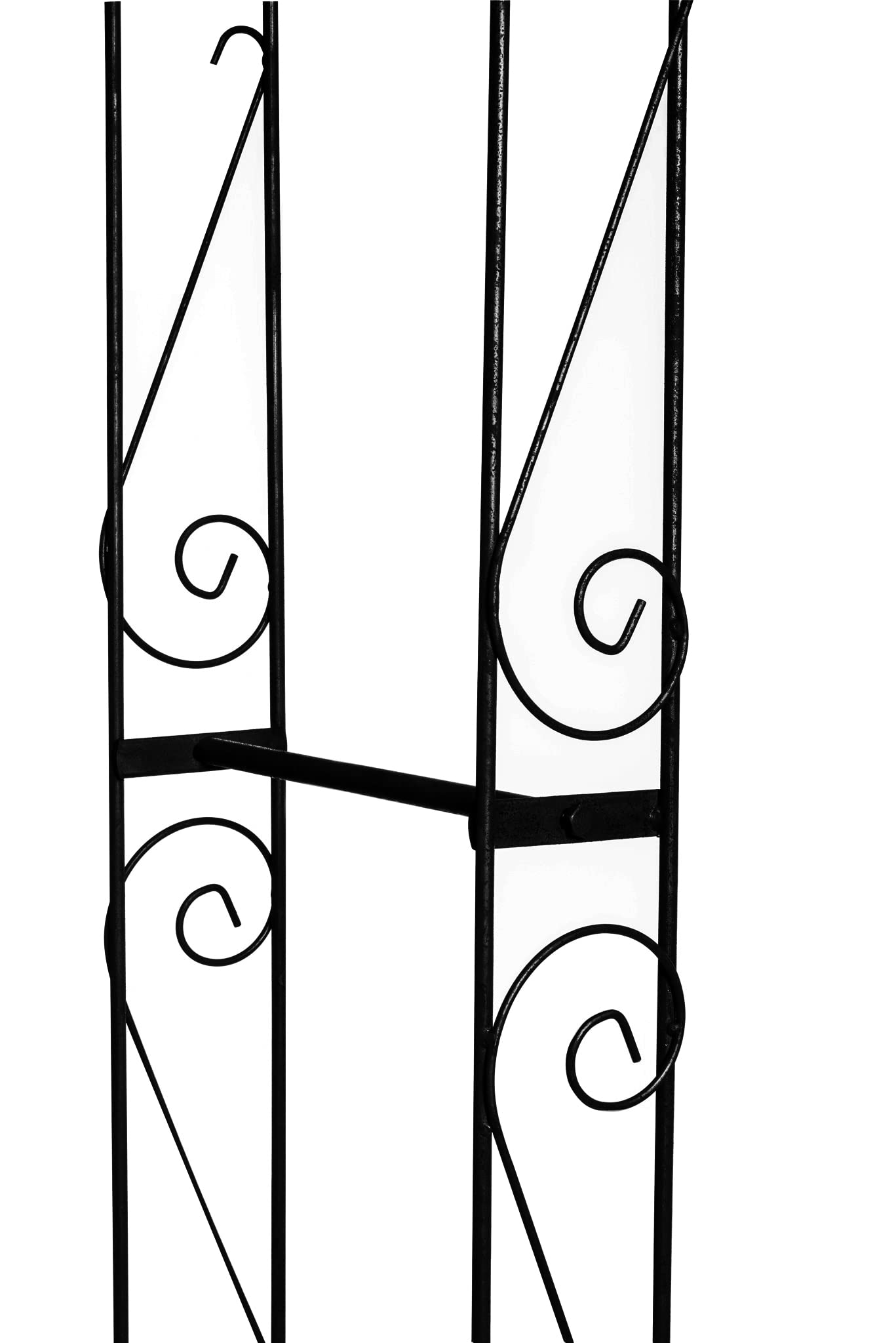 KOTARBAU® Arche de rosier solide revêtue par pulvérisation noire pour votre jardin jusqu'à 200 kg