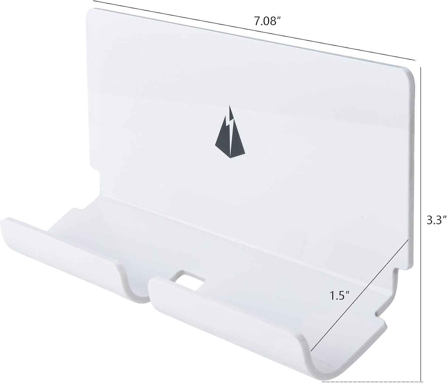 Adhesive Wall Phone Tablet Holder Mount Stand for Tablet Smartphones eReader Wall Holder Mount Shelf (White)