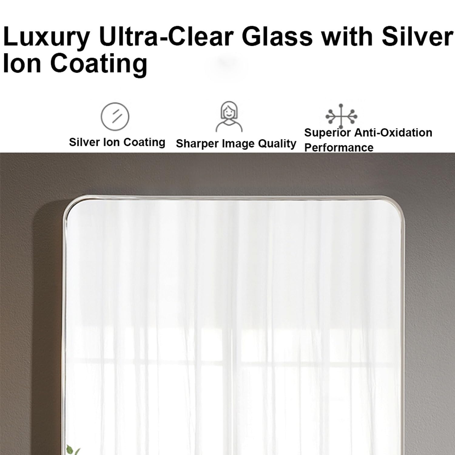 Specchiera da Parete Rettangolare ，Specchio Trucco，Facile da Montare, Orizzontale/Verticale，Specchio Moderno ，HD Vetro Temperato，per Armadio Palestra Ingresso Soggiorno(Rose Gold,70*50cm(28*20in))