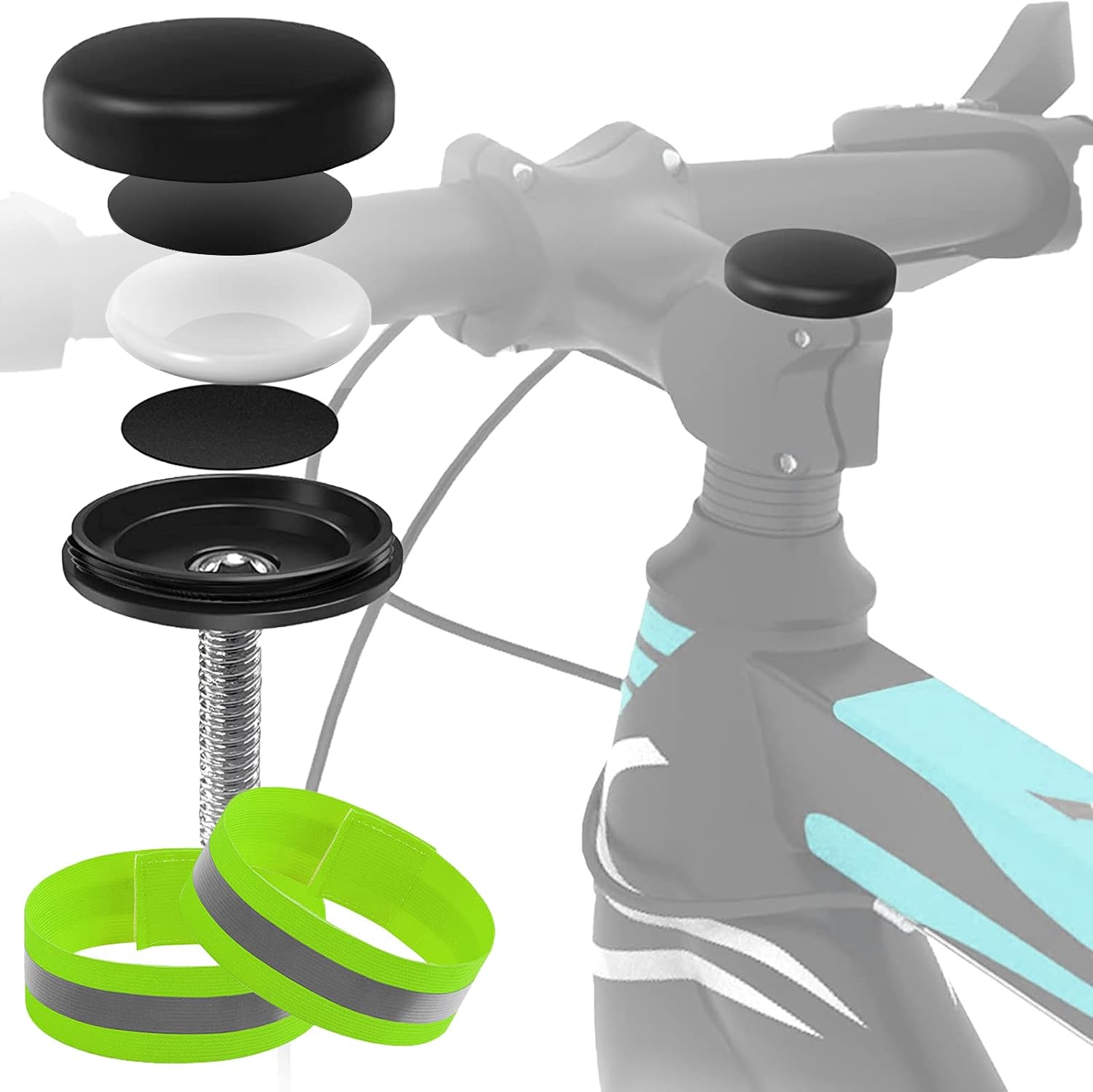 Supporto Airtag Per Bici - Nascondiglio Sotto Sella, Antifurto, Riflettore, Nero - Foto 4