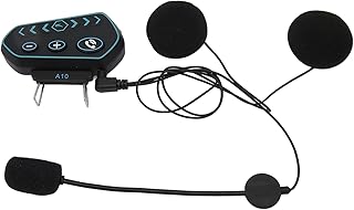Motorcycle Bluetooth Intercom, Dirt Bike Helmet Communication System, Motorcycle Helmet Headset with 0.47in Ultra Thin Spe...