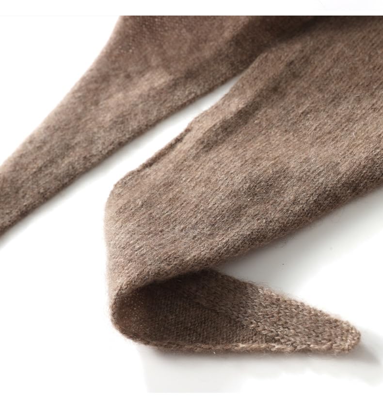 Cashmere Knit Triangle Scarf for Women Knitted Head Scarf Small Bandana Old Money Aesthetic Accessories (Coffee)2