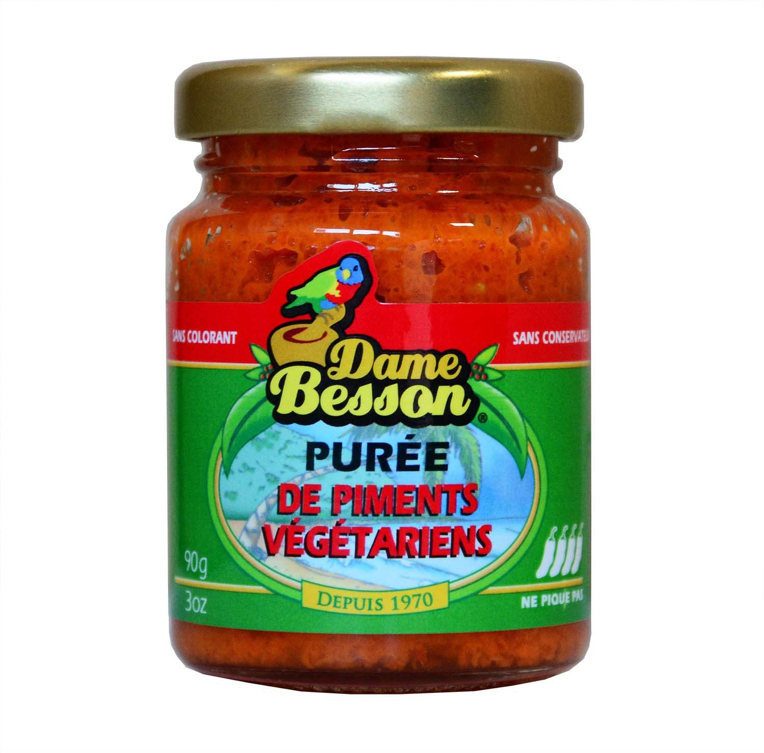 Dame Besson Puré de chile vegetariano, 3 x 90 g, 3 x 90 g