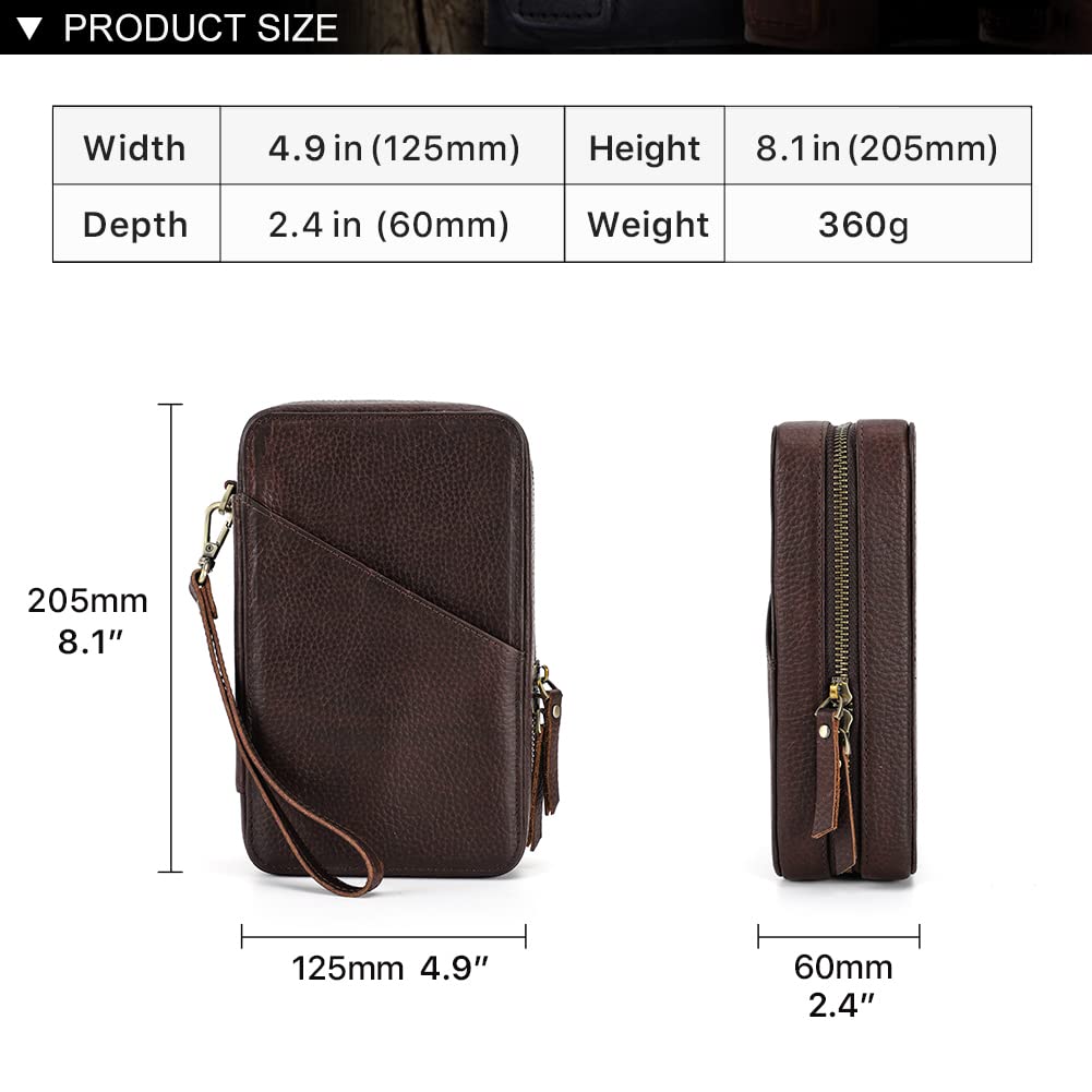CONTACT'S FAMILY Tech Essentials - Custodia organizer per cavi in pelle, borsa da viaggio elettrica, accessori per mouse, caricabatterie, cavi e dispositivi elettronici