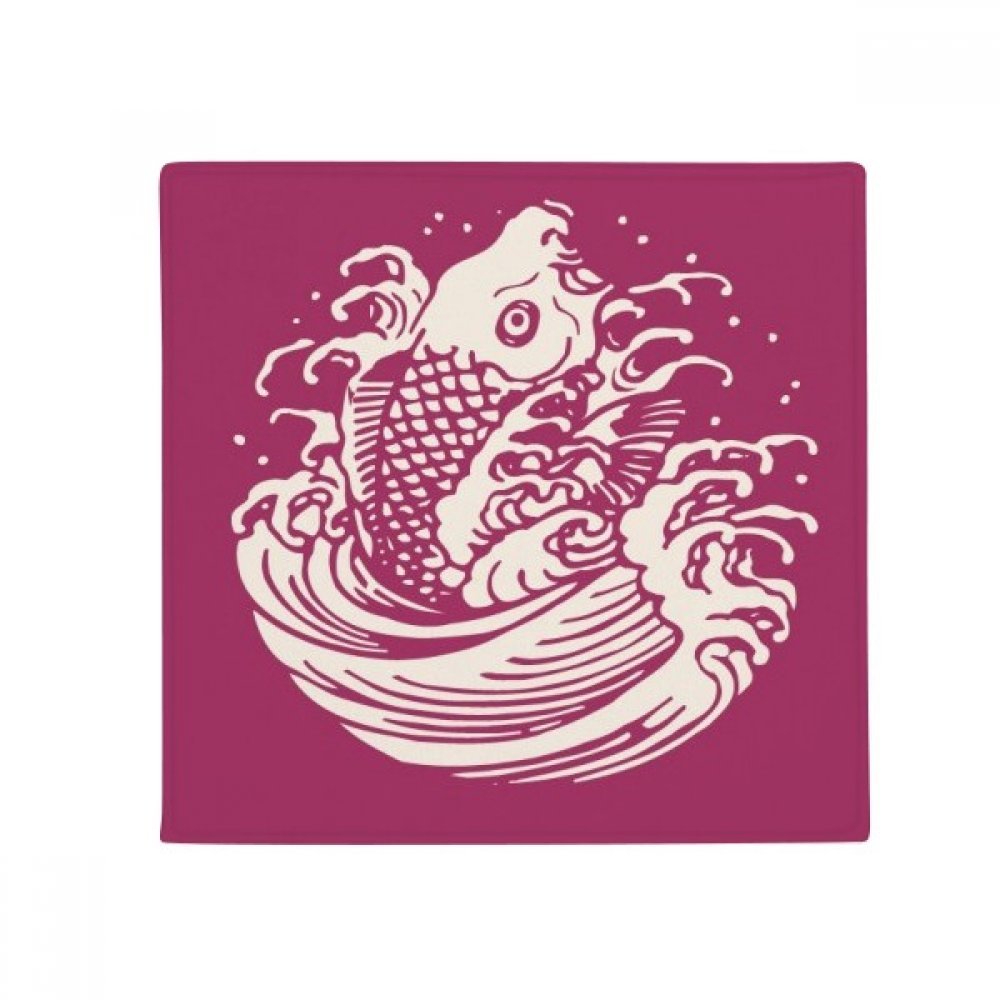 Tapis de cuisine et salon design poisson japonais antidérapant 60x60 cm